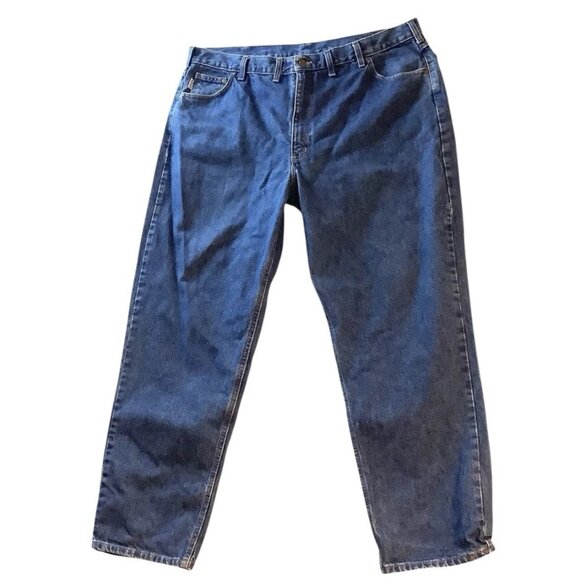 Carhartt Jeans Mens Size 46x32 Relaxed Straight Denim Five Pocket - Picture 1 of 10